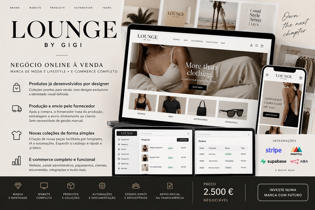 Venda integral de marca de moda online