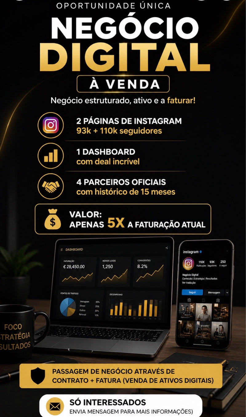 Oportunidade: Negócio Online com Histórico e Receita